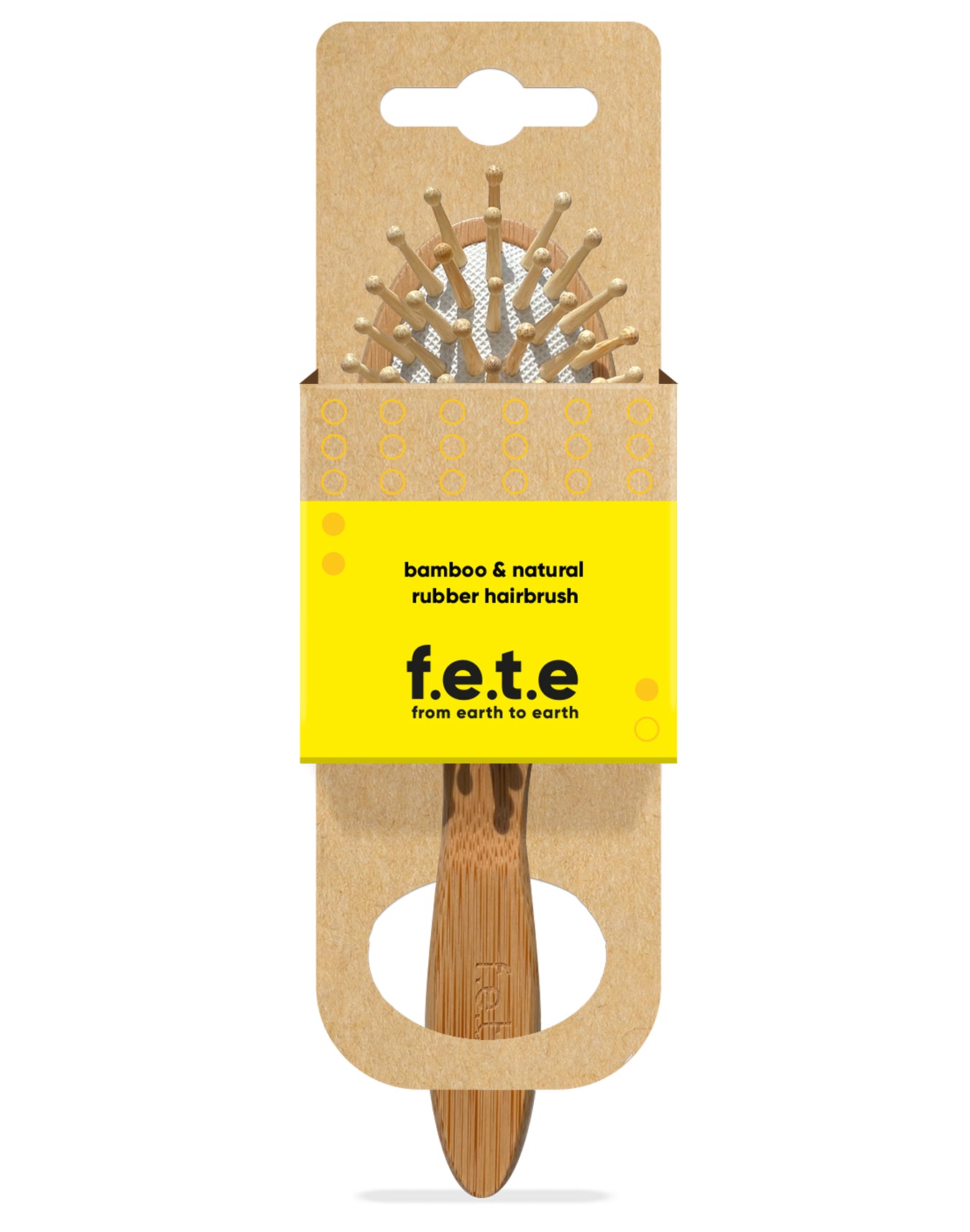 Haarbürste aus Bambus und Naturkautschuk