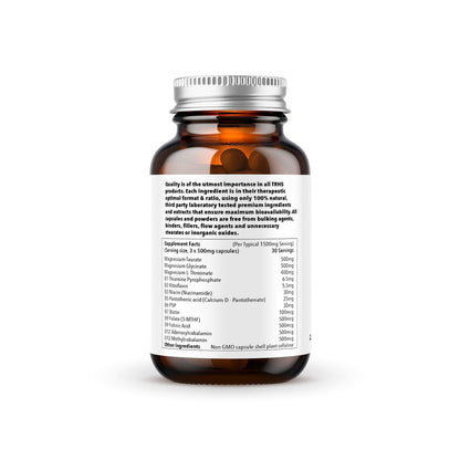 Magnesium- und methyliertes B-Vitamin-Komplex-Formel (90 Kapseln)
