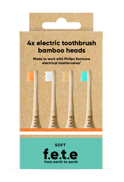 4 pack of bamboo electric toothbrush heads